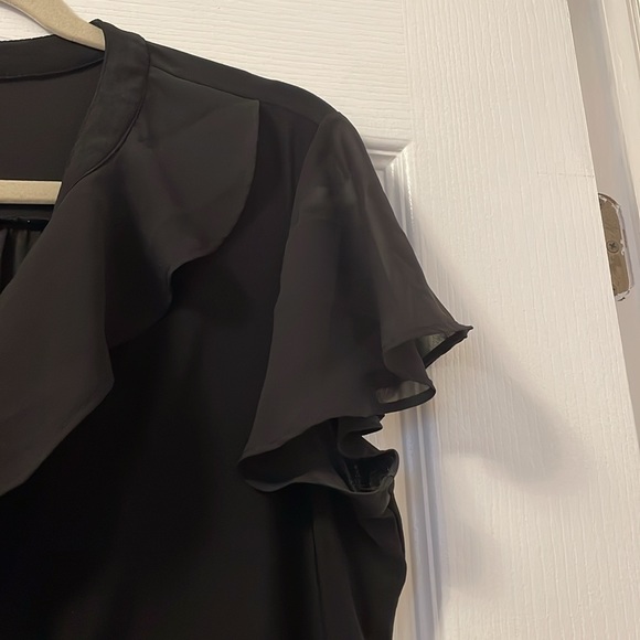 Lds ruffle neck blouse - Picture 3 of 6